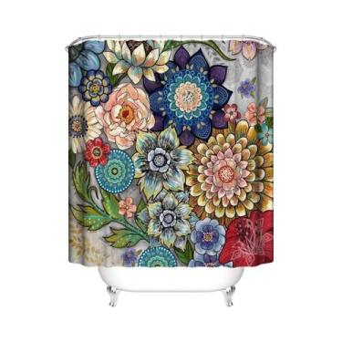 Imagem de Cortina De Chuveiro De Poliéster Com Estampa Digital 3D À Prova D'água