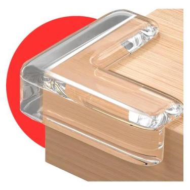 Imagem de Kit 40 Protetor Quina Móveis Cantoneira Silicone Bebê Seguro - Top