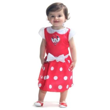 Imagem de Fantasia Minnie Bebê Vermelha Vestido Minnie Vermelho Baby 1 e 2 anos 