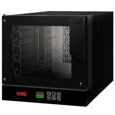 Imagem de Forno Turbo Elétrico 4 Esteiras SARO FTD11 2500W com Painel Digital e Interior Inox Preto 127V