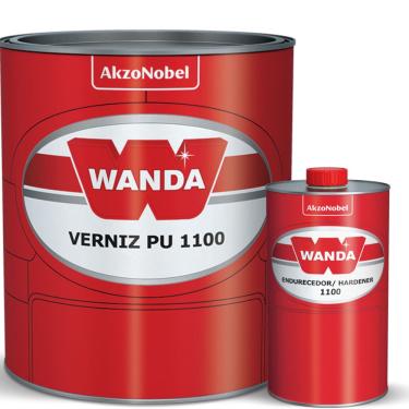 Imagem de Kit Verniz PU 1100 750ml + Catalisador 1100 150ml Wanda