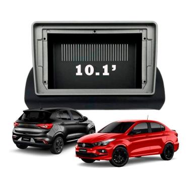Imagem de Moldura Painel Multimidia 10.1 Polegadas Fiat Argo Cronos