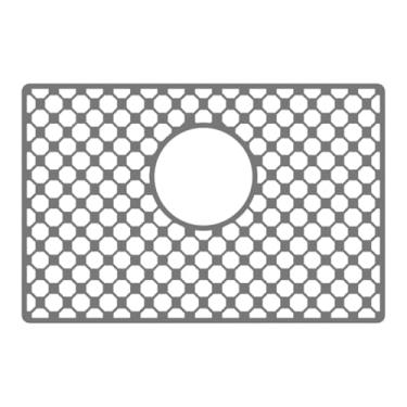 Imagem de YWJLQH Protetor de pia de silicone, tapete antiderrapante para pia de cozinha, para fundo de de porcelana de aço inoxidável, estilo fazenda, Cinza