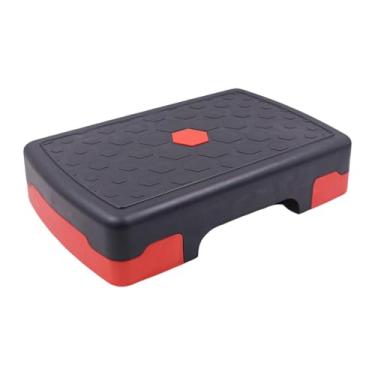 Imagem de Pegciuho Step de Exercício Aeróbico, Equipamento de Fitness, Stepper Compacto Antiderrapante E Estável para Treino, Stepper Aeróbico para Ambientes Internos, M, Vermelho Preto