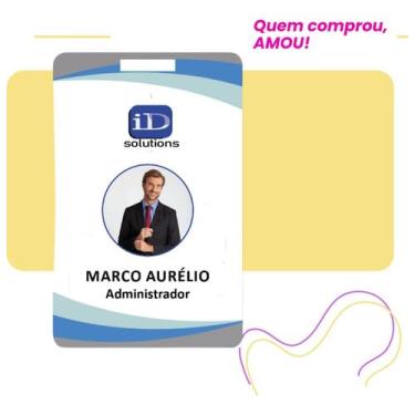 Imagem de Kit 45 Crachás PVC Personalizado ou Cartão Comandas – Só Frente – Com Arte Inclusa