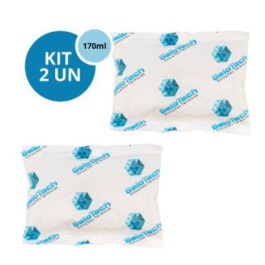 Imagem de Kit 2 Gelo Gel Bolsa Artificial Reutilizável Flexível Compressa 170g -