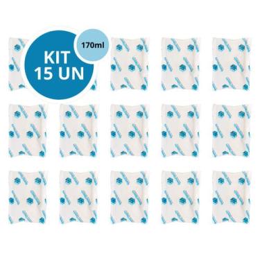 Imagem de Kit 15 Gelo Gel Bolsa Artificial Reutilizável Flexível Compressa 170g 