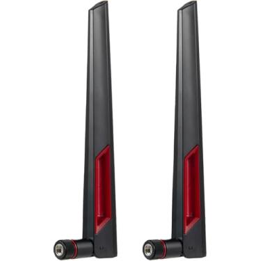 Imagem de Antena WiFi 7 Omnidirecional RP-SMA macho compatível com PC Desktop Computer Gaming Motherboard WiFi 7 Router, pacote com 2