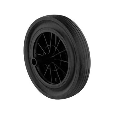 Imagem de Roda Borracha PMP 300 mm 12 pol 30 cm Carrinho Coletor Cesto de Lixo C