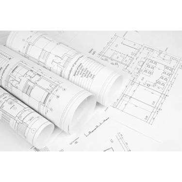 Imagem de Quadro Decorativo com Estampa Engineering Drawing Tools Development Concept 30 x 30 Papel 1 unidade