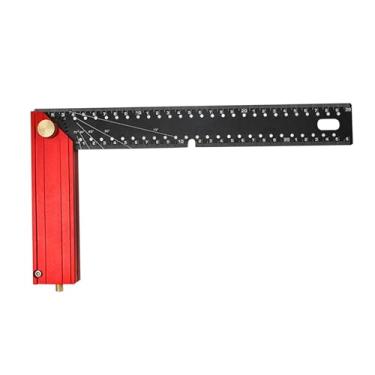 Imagem de WeiLaiKeQi Régua quadrada para marcenaria, esquadro para enquadramento, ângulo reto, dobrável, régua de precisão para carpinteiro em L para faça você mesmo