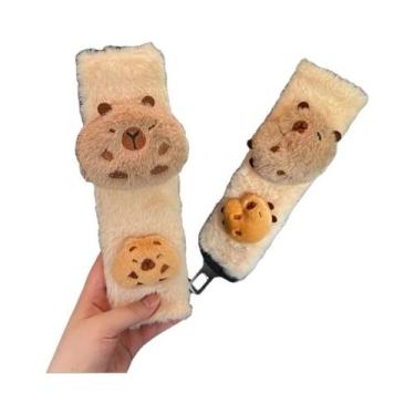 Imagem de Capa De Cinto De Segurança Para Carro Com Pelúcia Macia De Capivara Em