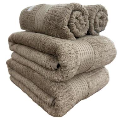 Imagem de Jogo De Toalha Banhão Gigante Buddemeyer Fio Penteado Canelado 4pçs Al