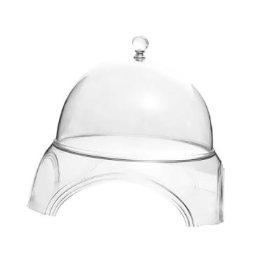 Imagem de DimyFew Suporte para Bolo com Cúpula, Prato Decorativo para Bolo, Mesa de Sobremesa com Cúpula, Prato de Servir para Festas, Festas em Casa, Casamentos, Xl