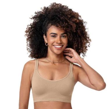 Imagem de Sutiã Comfort Duplo com Bojo sem Costura Bege Zee Rucci, 42