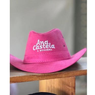 Imagem de Chapéu Country Feminino Bordado ANA CASTELA Adulto Juvenil Camurça Ser