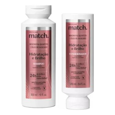 Imagem de Kit O Boticário Match Hidratação e Brilho Shampoo + Condicionador Cabelos Hidratados e Brilhantes