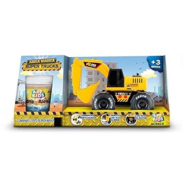 Imagem de Massa Areia Mágica, Acrilex, Pá Carregadeira, 200 g