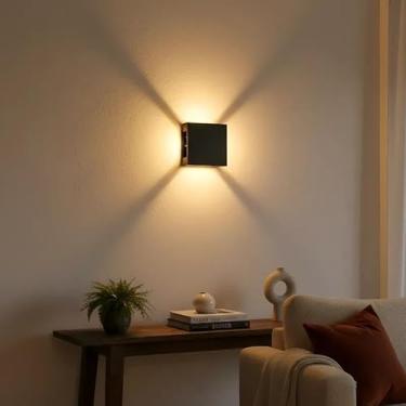 Imagem de Arandela Trevo 4 Fachos LED 4W 3000K IP65 Preto – Iluminação Externa Decorativa Bivolt Parede Fachada Moderna