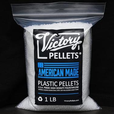 Imagem de Victory Pellets Pelotas de plástico poli (0,5 kg) para cobertores ponderados, coletes, geleca, tombamento de pedra, bonecas Reborn, brinquedos de pelúcia, rolhas de rascunho, sacos I Spy, terapia ASMR e almofadas sensoriais de volta. Feito nos EUA.