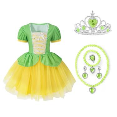 Imagem de Fantasia de princesa para meninas, festa de aniversário de Halloween, saia de tule com acessórios, Verde, 18-24 Meses