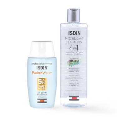 Imagem de Kit Isdin Protetor Solar Facial Fusion Water FPS 60 Sem Cor 50ml + Solução Micelar 400ml