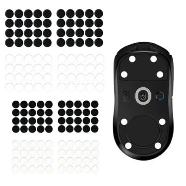 Imagem de TNJPSEK 160 peças de patins deslizantes para mouse de ponto, 6 mm de diâmetro de 7 mm de diâmetro universal adesivos deslizantes compatíveis com todos os mousepads, tapete de vidro para mouse