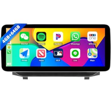 Imagem de [4+64G] Estéreo automotivo Android 15 de 8 núcleos para Ford Fiesta 2009-2013 com carro sem fio e Android Auto, rádio de carro de 12,3 polegadas com link espelhado, Bluetooth, FM/RDS WiFi, GPS, SWC