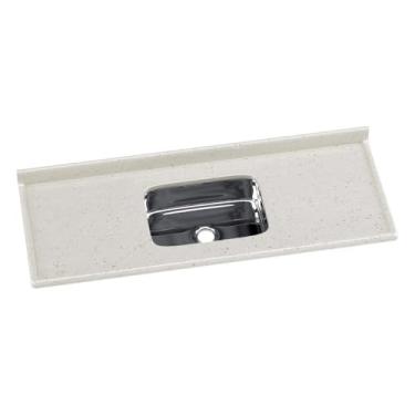 Imagem de Pia de Cozinha Mármore Sintético 140x55cm com Cuba Aço Inox Multimóveis Cr20473 Travertino