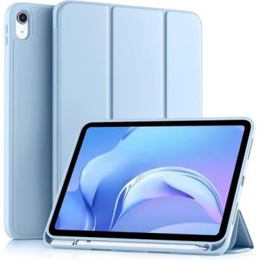 Imagem de Capa Ipad 11ª/10ª Geração A16 (2025/2022) - Case Slim Magnética Com Suporte Para Caneta e Despertar Automático (AZUL CLARO)