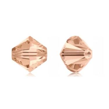 Imagem de 200 peças Adabele Austríaco 3 mm (0,12 polegadas) Pequenas Contas de Cristal Bicone Facetadas Soltas Rosa Pêssego Claro Compatível com Cristais Swarovski 5301/5328 SSB318