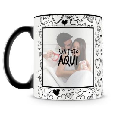 Imagem de Caneca Personalizada para Namorados com 2 Fotos - Modelo 4 - Amo Canec
