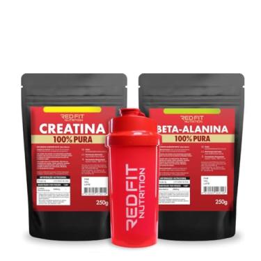 Imagem de Creatina Monohidratada 250g Beta-Alanina 250g - 100% Puras Importadas - Red Fit Nutrition
