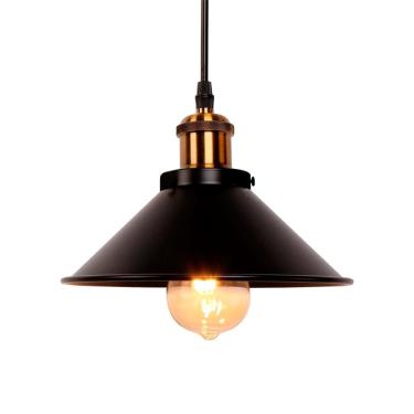 Imagem de Luminária pendente Vintage Bell Type Metal 22 cm de diâmetro