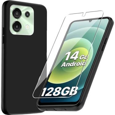 Imagem de Murmure Capa para UMIDIGI G9X com 1 protetor de tela, silicone TPU flexível fino à prova de choque [antiarranhões] [à prova de choque] capa protetora para celular de corpo inteiro, preta