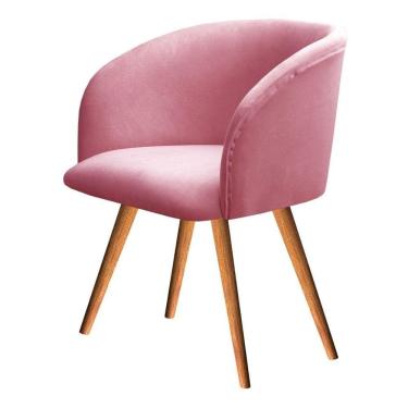 Imagem de Poltrona Atenas Cadeira Pé Madeira Palito Decoração Sala Recepção