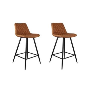 Imagem de Conjunto 2 Banquetas Baixa Assento Estofado Petrópolis - Rivatti