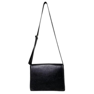 Imagem de Pasta Média Carteiro Feminina Transversal Bolsa Ombro Couro Espaçosa M