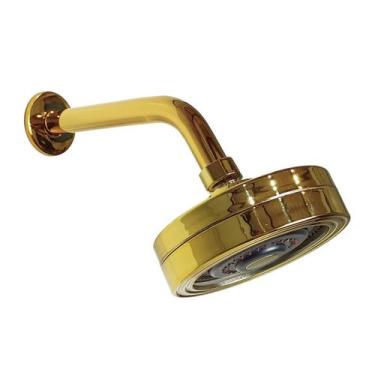 Imagem de Ducha Fria Articulada Chuveiro Piscina Autolimpante Dourada - Larmont 