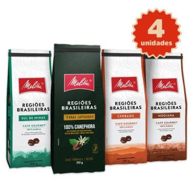 Imagem de Kit 4 Cafés Melitta Regiões Brasileiras 250g cada