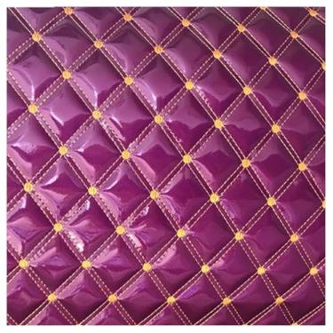 Imagem de Tecido de couro sintético couro sintético vinil material de tecido estofado, forro de carro tecido elástico couro sintético estofamento de couro sintético vendido por metro (roxo, 1,55 x 3 m)