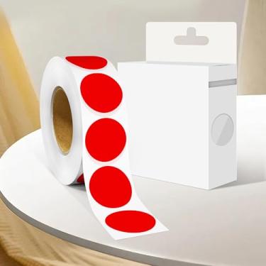 Imagem de Adesivo redondo de 2,5 cm com código de cores, 1000 adesivos de rolo de pontos, etiquetas de círculo vermelho para escritório e casa