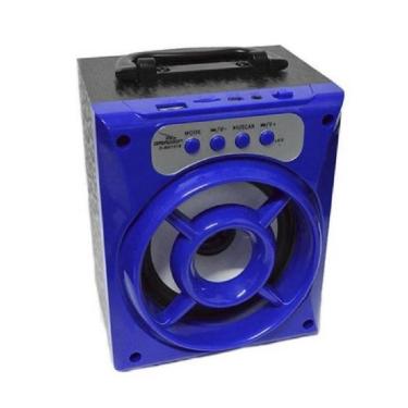 Imagem de Caixa De Som Bluetooth Portátil Com Rádio Fm Usb Tf Aero Azul