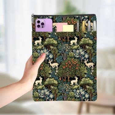 Imagem de Livros Clássicos Amantes Presentes Livro Manga Vintage Floresta Impermeável Livros Cove Book Pouch Protector com Bolso Frontal Presentes de Natal Aniversário para Mulheres Leitoras Acessórios Livres