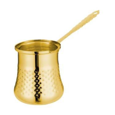 Imagem de Bothyi Cafeteira multifuncional para derreter chocolate, utensílio de cozinha para restaurante com alça, aço inoxidável dourado, S