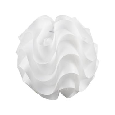 Imagem de Fenteer Abajur com gaiola de luz moderna em formato de bola ondulada para lâmpadas de chão, quarto e corredor, 23cm