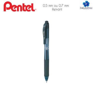 Imagem de Caneta Gel PENTEL Energel X RT Retrátil 0.5mm e 0.7mm Seca Rápido, 0.7