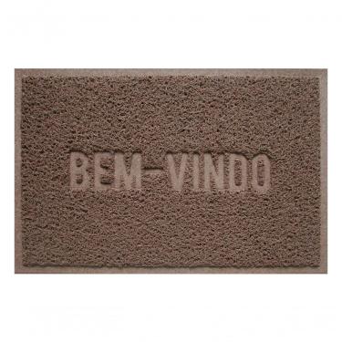 Imagem de Capacho De Poa Vinílico Color Block Marrom 60x40cm - Uzoo Capacho Vinilico Color Block 60x40cm Marrom 7519c