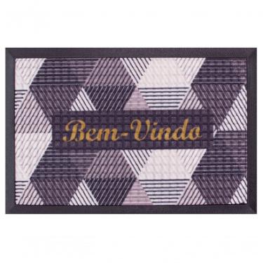 Imagem de Capacho Fenice Estampado Triângulos Preto 59x39cm - Uzoo Tapete Fenice Estampado 59x39cm Triangulos Preto