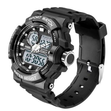 Imagem de  Relógio Masculino SPORT Design Militar Luxuoso Sanda Relógio de Pulso de Quartzo  A prova D`água 